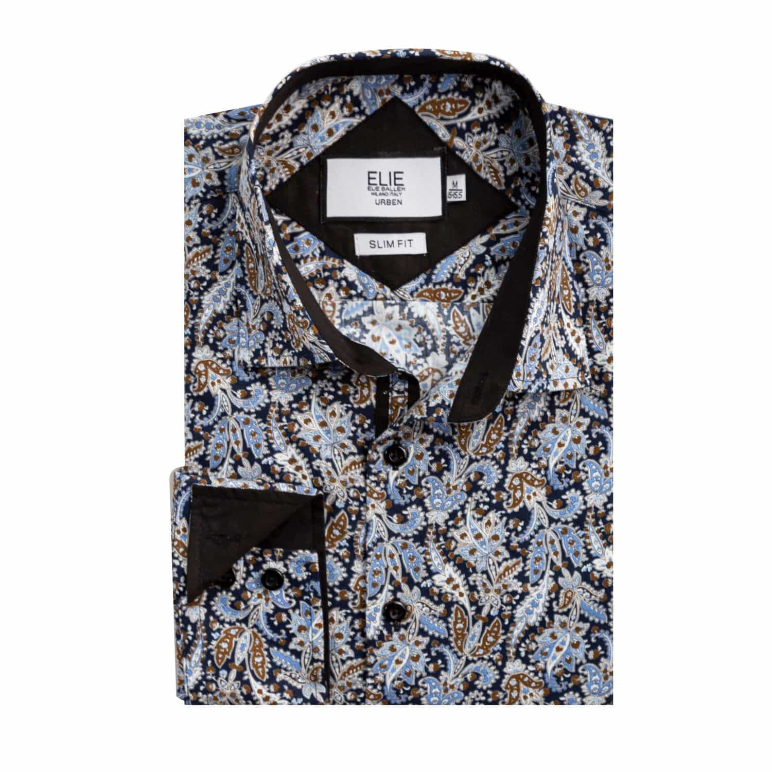 Elie Balleh Men’s Slim Fit Paisley Sport Button-Down Shirt – Elie Balleh